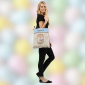 Osterkörbchen Pastell Vintage Gans Monogramm Tasche