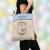 Osterkörbchen Pastell Vintage Gans Monogramm Tasche