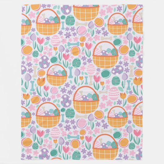 Osterkörbe - Celebration Pattern Fleecedecke (Vorderseite)