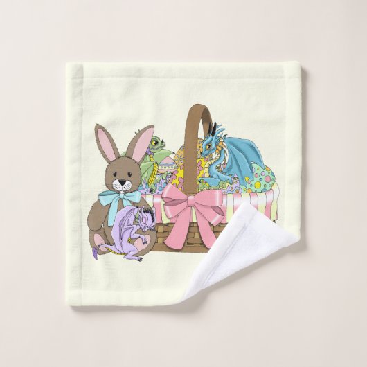 Osterkörbe Drachen Eier Badhandtuch Set (Waschlappen)