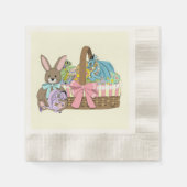 Osterkörbe Drachen Eier Serviette (Vorderseite)