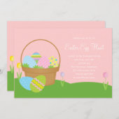 Osterkörbe Ei Hunt Party Einladung (Vorne/Hinten)