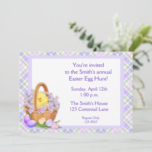 Osterkörbe Einladung (Stehend Vorderseite)