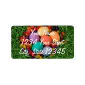 Osterkörbe - Frühlingsgefärbte Eier Jelly Beans Adressaufkleber (Vorne)