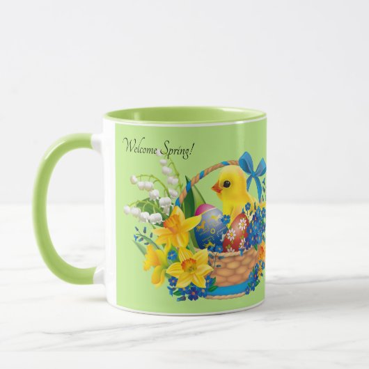 Osterkörbe Frühlingszeit Blume Ei Kick Geschenk Tasse (Links)