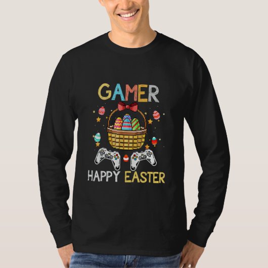 Osterkörbe Gamer Videospielcontroller mit EAD T-Shirt (Vorderseite)