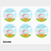 Osterkörbe Runder Aufkleber (Blatt)