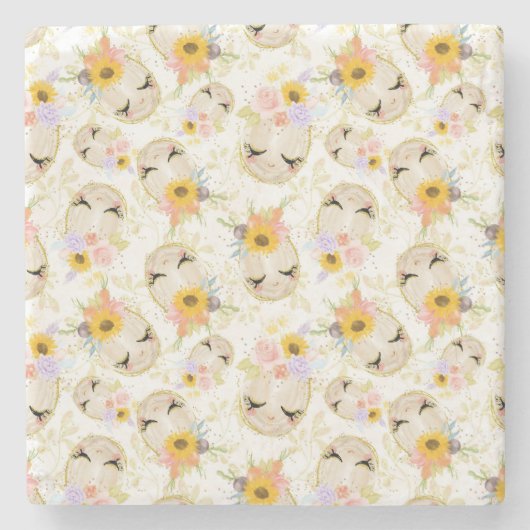 Osterkörbe Steinuntersetzer (Vorderseite)