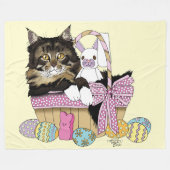 Osterkörbe Tabby Kitten Fleecedecke (Vorderseite (Horizontal))