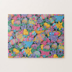 Osterkörbe und Eier Puzzle