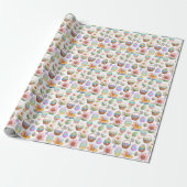 Osterkörbe und Eiermuster Geschenkpapier (Ungerollt)