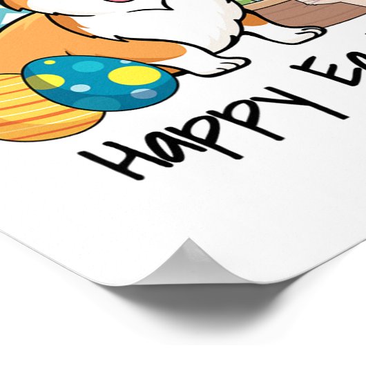 Osterkorgi Dog Happy Oaster Poster (Ecke)