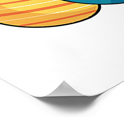 Osterkorgi Hund Niedlicher Cartoon Osternägel, B Poster (Ecke)