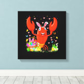 Osterkrabbe Bunny Egg Jagd Crawfish Ostern Leinwanddruck (Insitu (Holzboden))