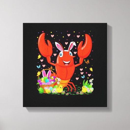 Osterkrabbe Bunny Egg Jagd Crawfish Ostern Leinwanddruck (Vorderseite)