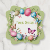 Osterkranz: Frohe Ostern - Geschenkanhänger (Vorderseite)