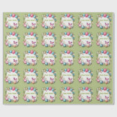 Osterkranz: Frohe Ostern - Geschenkpapier (Flach)