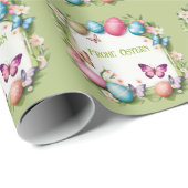 Osterkranz: Frohe Ostern - Geschenkpapier (Rolleneckpunkt)