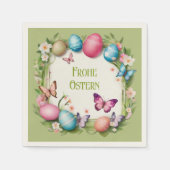 Osterkranz: Frohe Ostern - Serviette (Vorderseite)