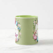 Osterkranz: Frohe Ostern - Tasse (Zentrum)