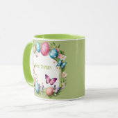 Osterkranz: Frohe Ostern - Tasse (Vorderseite Links)