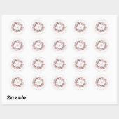 Osterkranz Personalisierter Name Runde Sticker (Blatt)