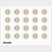 Osterkranz Personalisierter Name Runde Sticker (Blatt)