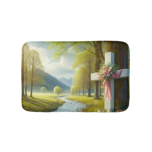 Osterkreuz Badematte (Vorderseite)