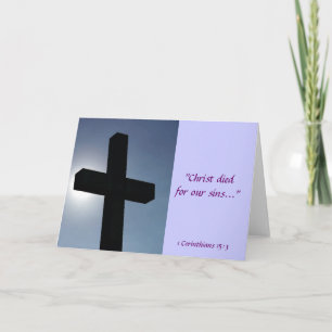 Osterkreuz Christus starb für unsere Sünden II Feiertagskarte