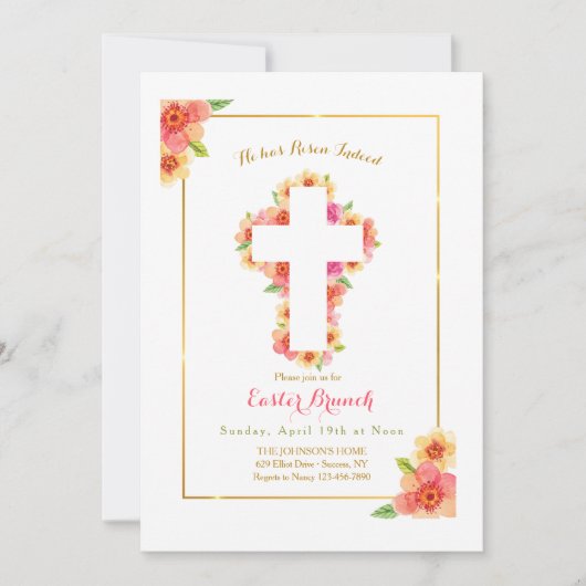 Osterkreuz Einladung (Vorderseite)