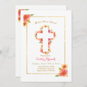 Osterkreuz Einladung (Vorne/Hinten)