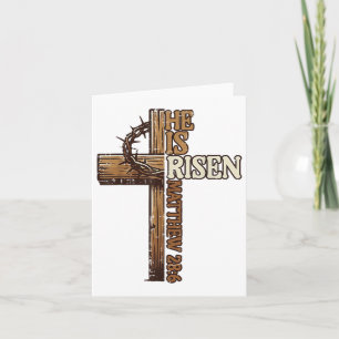 Osterkreuz Er ist riskiert Jesus Christlichen Männ Karte