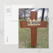 Osterkreuz Feiertagspostkarte (Vorne/Hinten)