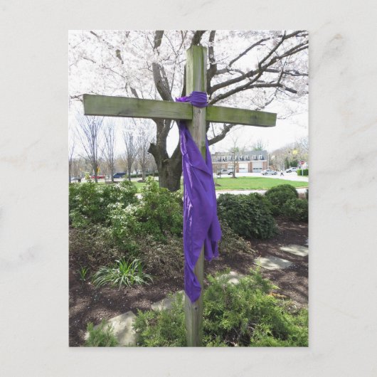 Osterkreuz Feiertagspostkarte (Vorderseite)