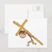 Osterkreuz Feiertagspostkarte (Vorne/Hinten)