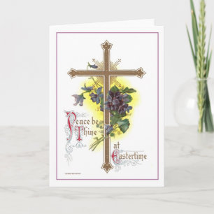 Osterkreuz im Vintage-Stil Feiertagskarte