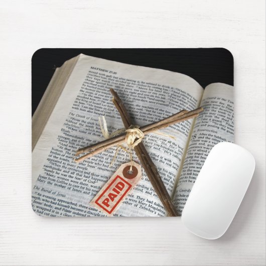 Osterkreuz in der Bibel Mousepad (Mit Mouse)