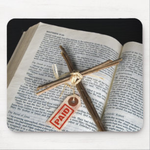Osterkreuz in der Bibel Mousepad