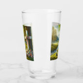 Osterkreuz mit Hasen und Eiern Glas (Links)