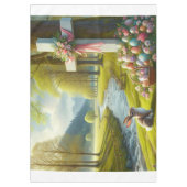 Osterkreuz mit Hasen und Eiern Tischdecke (Vorderseite)