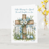 Osterkreuz-Tochter im Jura Weißzaun Karte (Gelbe Blume)