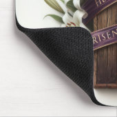 Osterkreuz und Lila Schleife Mousepad (Ecke)