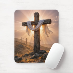 Osterkreuze auf einem Hügel Mousepad