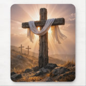 Osterkreuze auf einem Hügel Mousepad (Vorne)