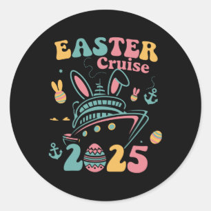 Osterkreuzfahrt 2025 Familie Bunny Cruise Ship Oas Runder Aufkleber