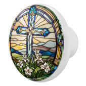 Osterkreuzglas - Imitate aus festem Glas Keramikknauf (Rechts)