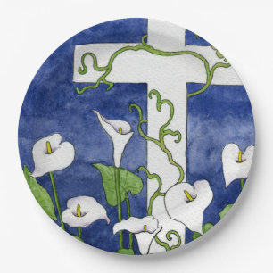 Osterkreuzplatte Pappteller