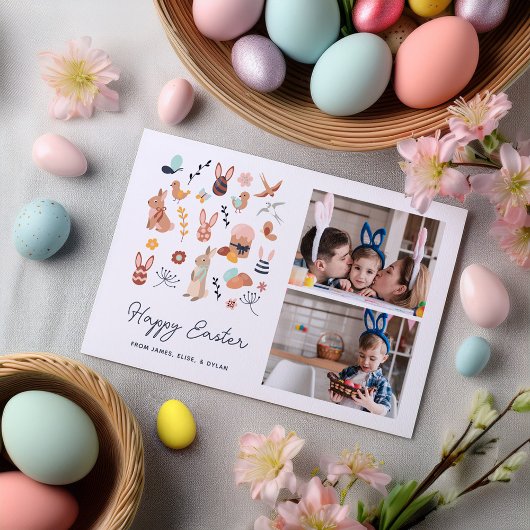 Osterkritter Personalisiertes Foto Feiertagspostkarte