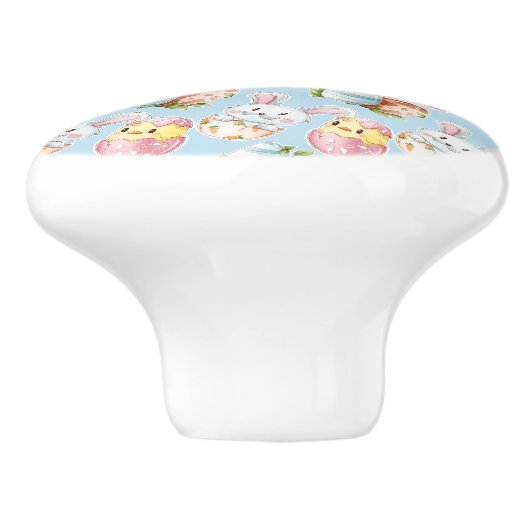 Osterkritterknob Keramikknauf (Seitenansicht)