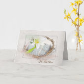 Osterkrone und Bibel mit Liege Karte (Gelbe Blume)